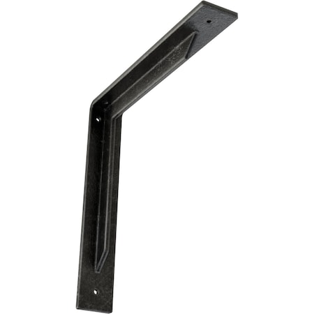 Ekena Millwork Stockport Steel Bracket, Antiqued Silver 2"W x 12"D x 12"H BKTM02X12X12STASV